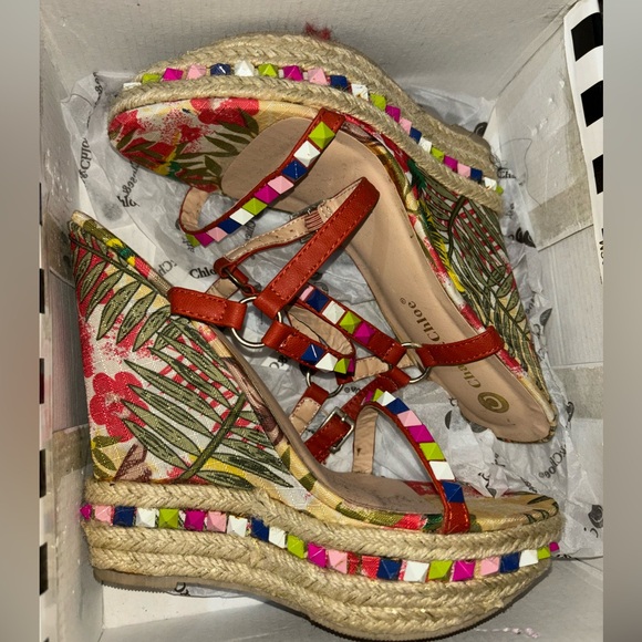 Colorful Printed Wedges - Picture 2 of 2